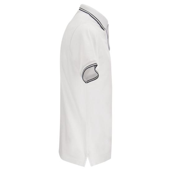  스톤 아일랜드 2SC18 스트레치 코튼 피케 숏슬리브 폴로 셔츠 80152SC18 WHITE - STONE ISLAND