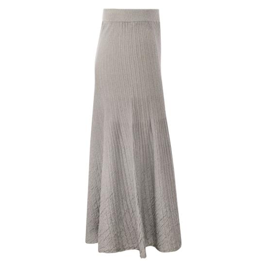  엘리자베타프랜치 롱 스커트 GK97S42E2 GREY - ELISABETTA FRANCHI
