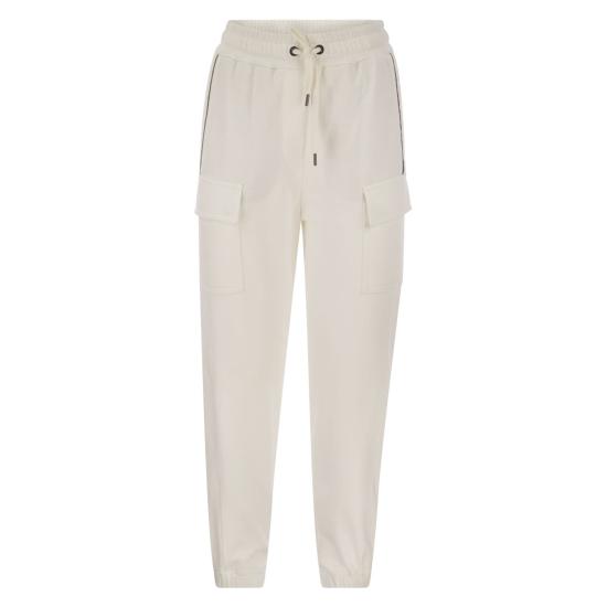  브루넬로 쿠치넬리 스트레이트 팬츠 MN05NEM599 WHITE