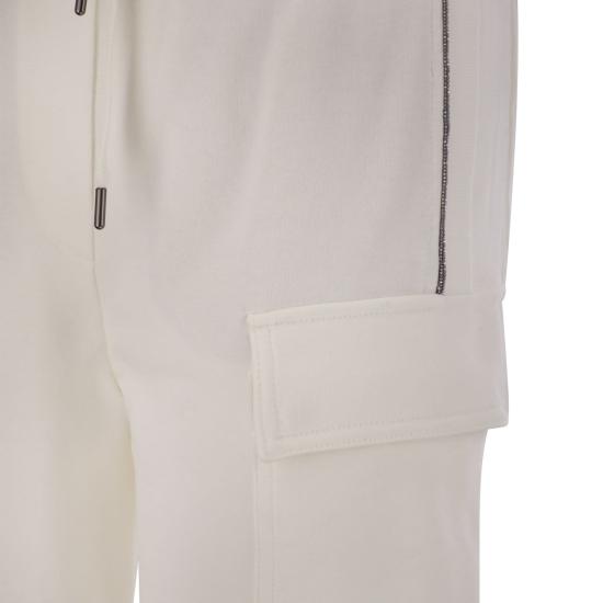  브루넬로 쿠치넬리 스트레이트 팬츠 MN05NEM599 WHITE - BRUNELLO CUCINELLI