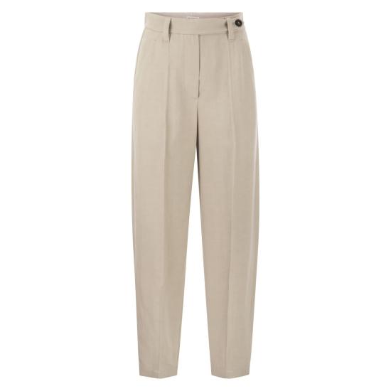  브루넬로 쿠치넬리 스트레이트 팬츠 MH579P8607 SAND