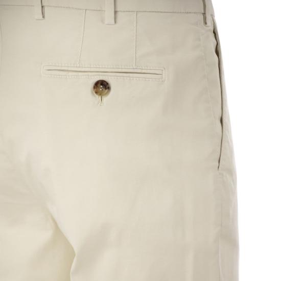  브루넬로 쿠치넬리 코튼 스트래치 미드 라이즈 슬림 핏 치노 M289LI1770 CREAM - BRUNELLO CUCINELLI