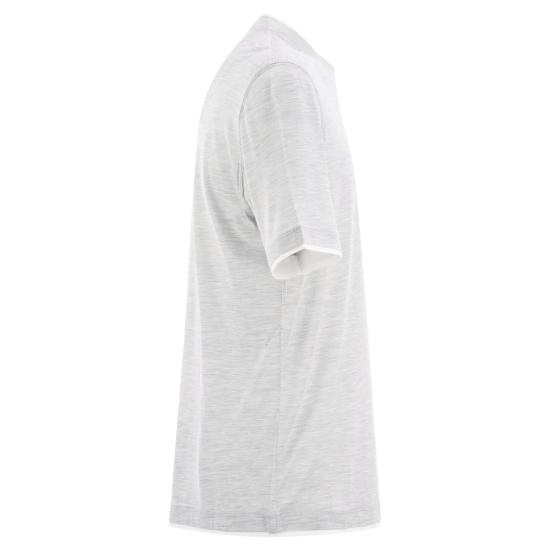  브루넬로 쿠치넬리 자수 로고 티셔츠 M0B137427 PEARL - BRUNELLO CUCINELLI