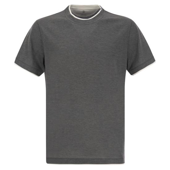  브루넬로 쿠치넬리 반팔 티셔츠 MD8217427 GREY