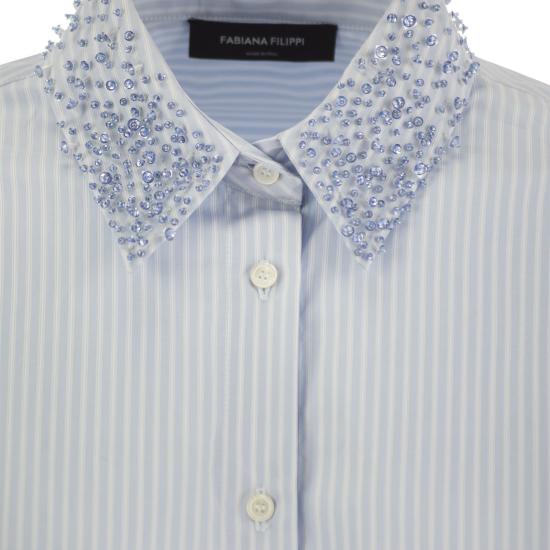  파비아나 필리피 블라우스 CAD274F238 D667 LIGHT BLUE - FABIANA FILIPPI