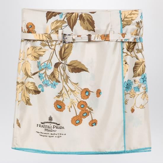  프라다 숏 스커트 P162KKOOO15IV Beige