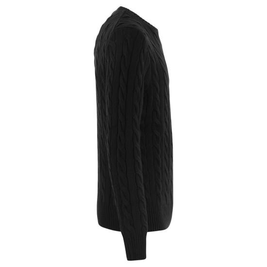 26SS 폴로 랄프로렌 로고 자수 케이블 니트 스웨터 710775885 BLACK - POLO RALPH LAUREN