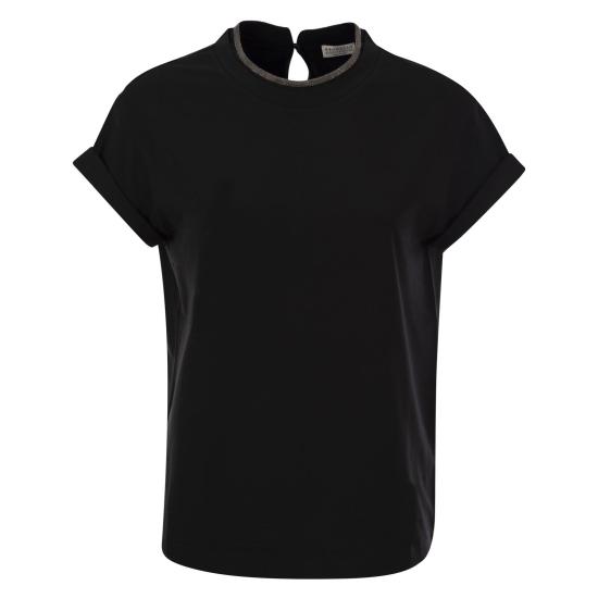  브루넬로 쿠치넬리 폴로 티셔츠 M0T18BD200 BLACK