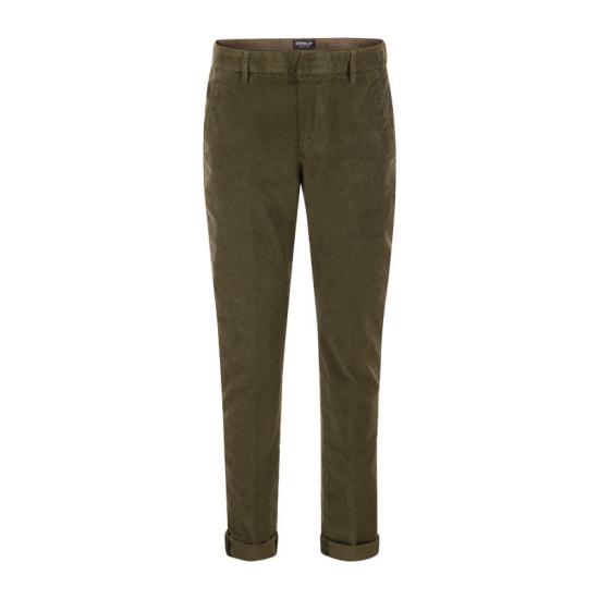  돈답 스트레이트 팬츠 UP235 VS0028X TRT DU MILITARY GREEN