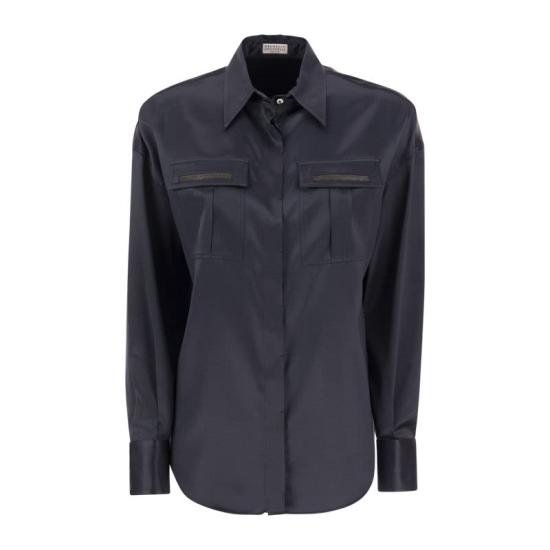  브루넬로 쿠치넬리 블라우스/셔츠 MPC59MV816 BLUE