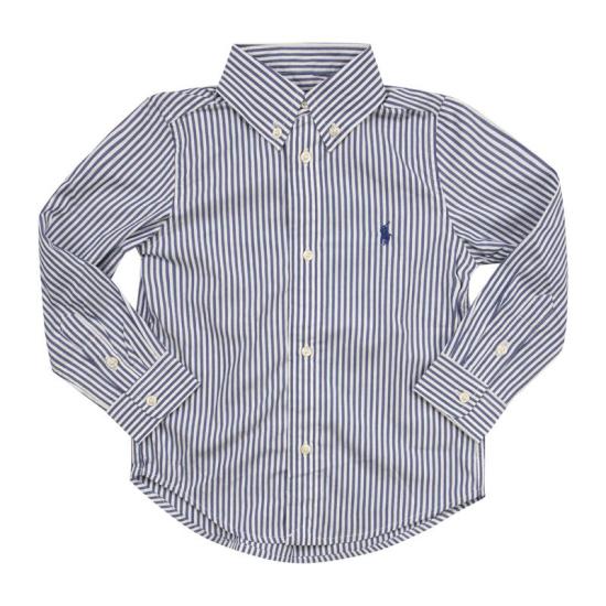 26SS [키즈] 폴로 랄프로렌 패턴 셔츠 323862260 BLUE WHITE