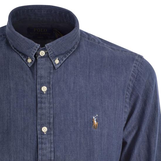  폴로 랄프로렌 클래식 플리스 후드 집업  710548539 DARK WASH - POLO RALPH LAUREN