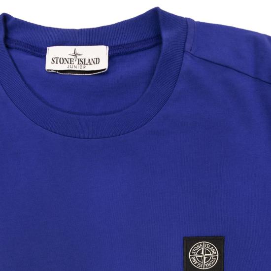 24FW [키즈] 스톤 아일랜드 티셔츠 8116204 BLUE - STONE ISLAND