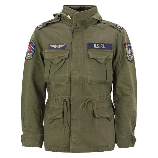  폴로 랄프로렌 로고 아이코닉 밀리터리 자켓 710961616 OLIVE