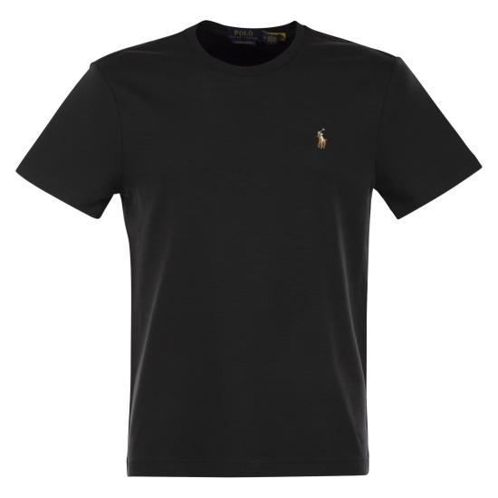 25SS 폴로 랄프로렌 포니 로고 자수 반팔티  710740727 BLACK