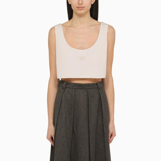  미우미우 민소매 티셔츠 MT1982OOO10RG Pink