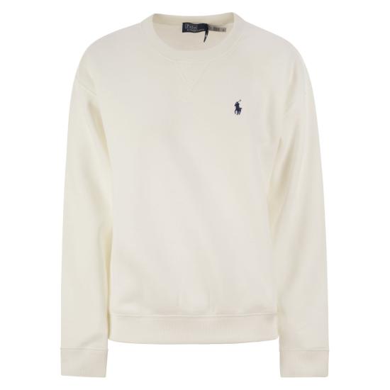  폴로 랄프로렌 포니로고 자수 플리스 스웨트 셔츠 211943006 WHITE