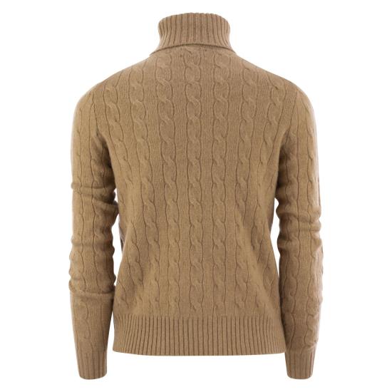  폴로 랄프로렌 울 캐시미어 케이블 니트 터틀넥  211888686 CARAMEL - POLO RALPH LAUREN
