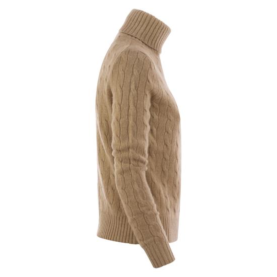  폴로 랄프로렌 울 캐시미어 케이블 니트 터틀넥  211888686 CARAMEL - POLO RALPH LAUREN