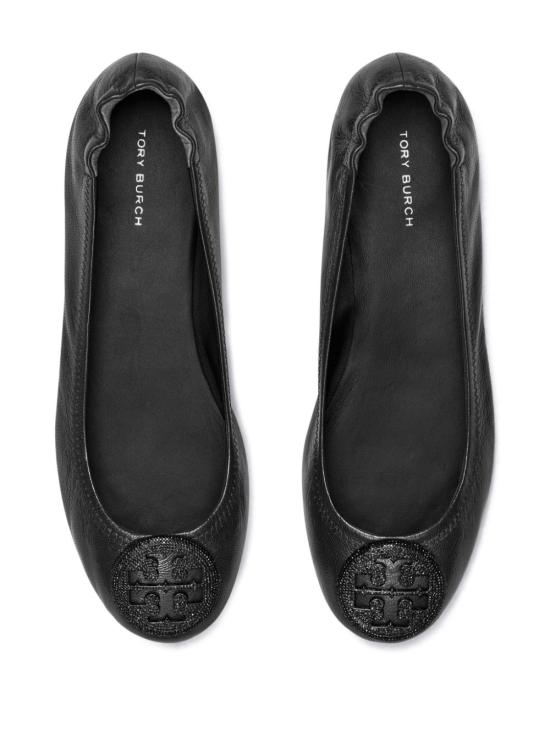 25SS 토리버치 미니 트래블 발레 플랫 슈즈  155637 006 Black - TORY BURCH