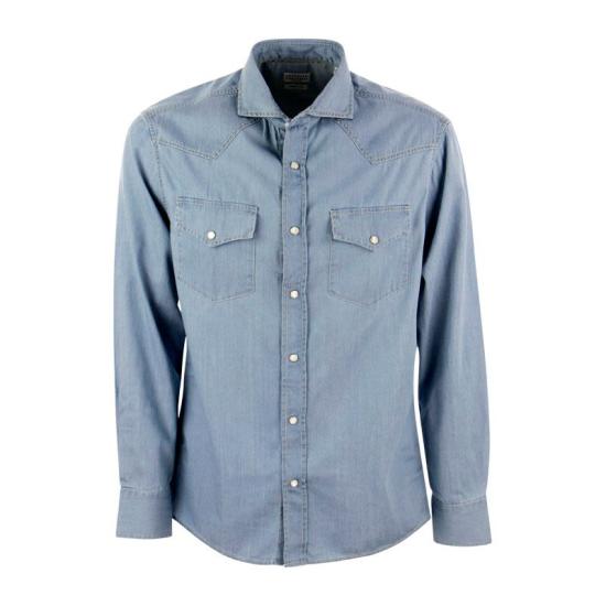 25SS 브루넬로 쿠치넬리 데님 셔츠 MR6834008 LIGHT DENIM