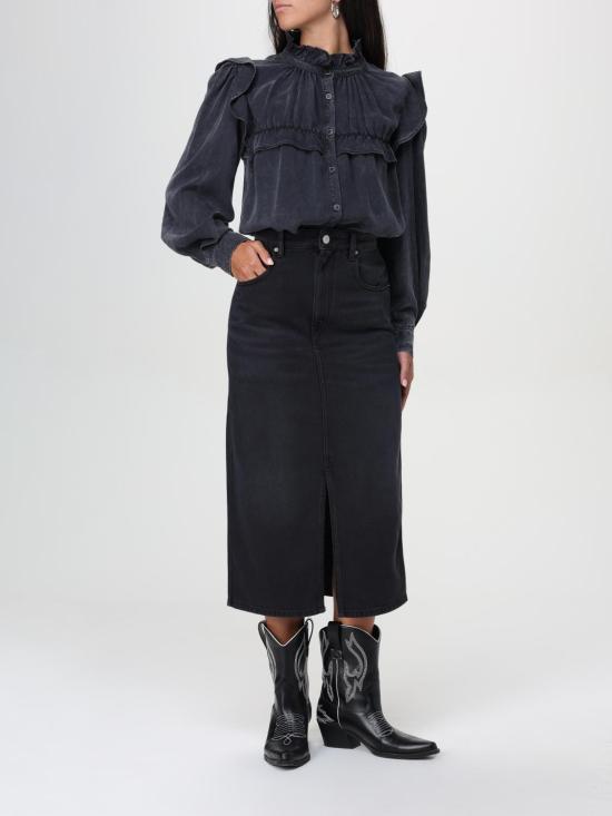 25FW 이자벨마랑에뚜왈 롱 스커트 JU0045FBB1H07I 02FK Black - ISABEL MARANT ETOILE