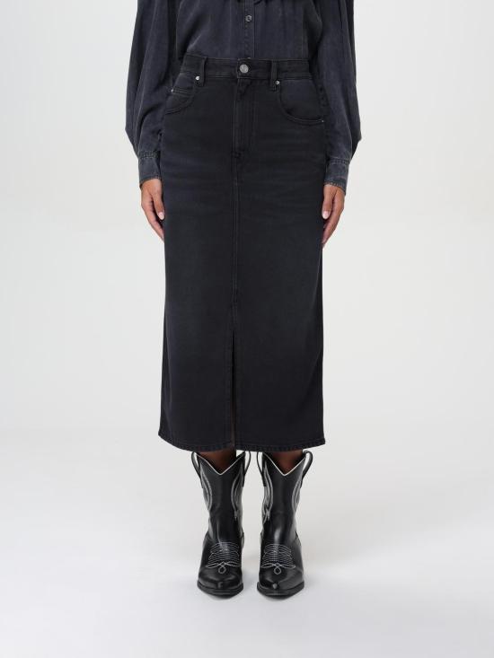 25FW 이자벨마랑에뚜왈 롱 스커트 JU0045FBB1H07I 02FK Black