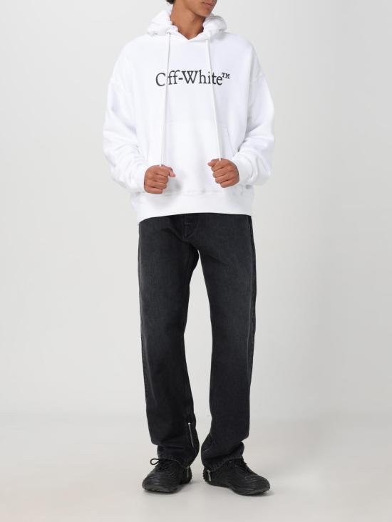  오프화이트 후드 티셔츠 0MBB085C99FLE0120110 White - OFF WHITE