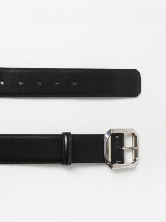 24FW 알렉산더 맥퀸 레귤러 벨트 7975351BR0Y 1000 Black - ALEXANDER MCQUEEN