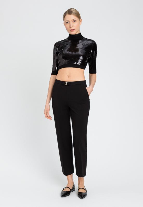  트윈셋 스트레이트 팬츠 242TT2048 00006 Black - TWINSET