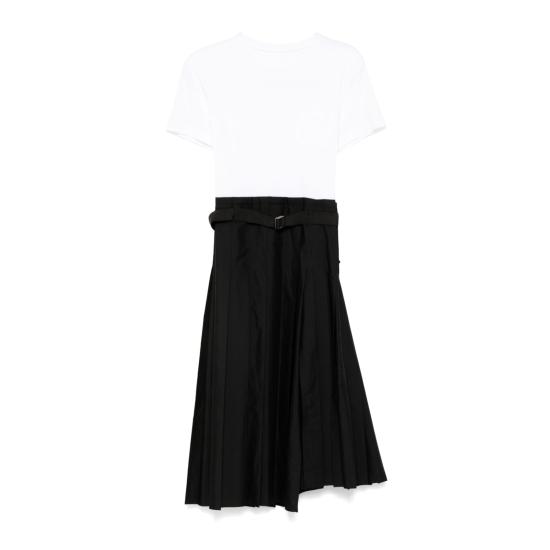  사카이 롱 원피스 2407401 152 OFF WHITE BLACK
