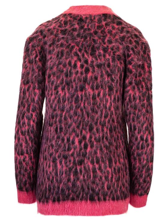  생로랑 레오파드 니트 가디건 633897YATA25860 Pink - SAINT LAURENT