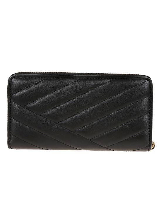  토리버치 키라 쉐브론 집 컨티넨탈 월렛 90348001 Black - TORY BURCH