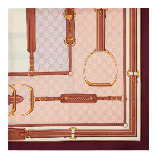 26SS 구찌 프린티드 실크 까레 8136253G0016372 PINK - GUCCI