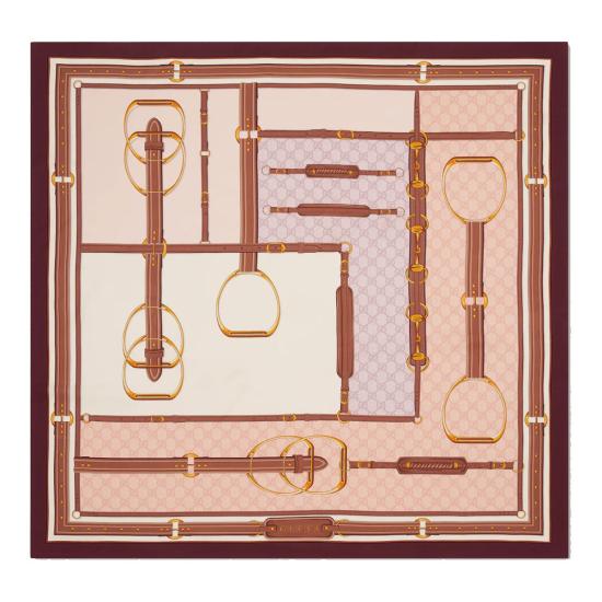 26SS 구찌 프린티드 실크 까레 8136253G0016372 PINK