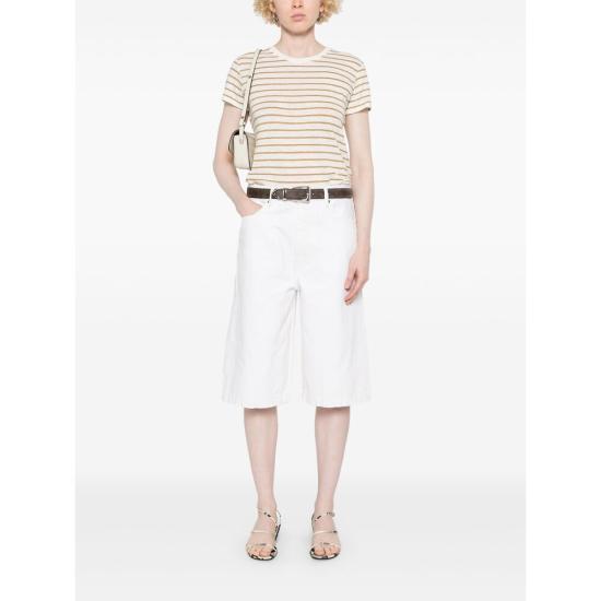 25SS 프레임 반팔 티셔츠 WP25JTE008 DKKM GREEN WHITE - FRAME