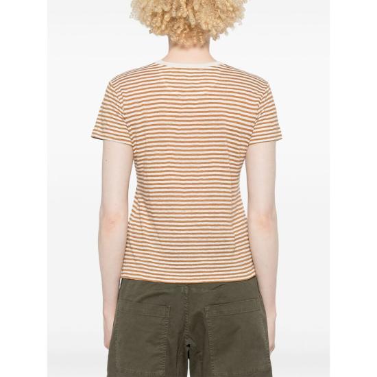 25SS 프레임 반팔 티셔츠 WP25JTE008 TOFM BROWN WHITE - FRAME