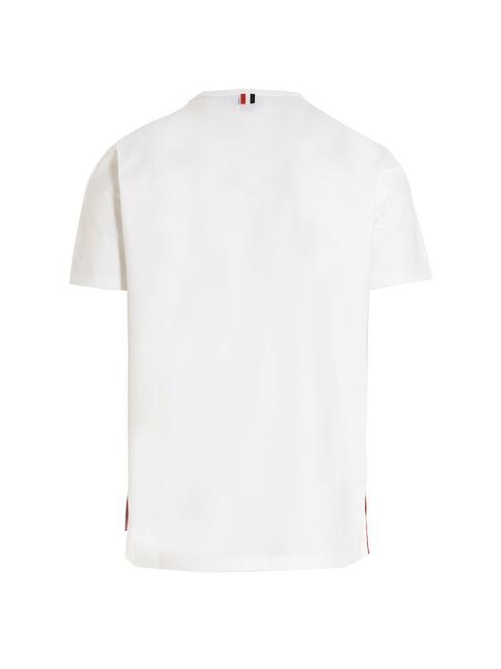 26FW 톰브라운 미디움 웨이트 저지 팁 포켓 크루넥 티셔츠 MJS010A01454100 White - THOM BROWNE