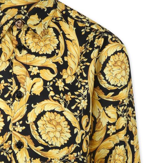 25SS [키즈] 베르사체 패턴 셔츠 1018405 1A11195 5B000 YELLOW - VERSACE