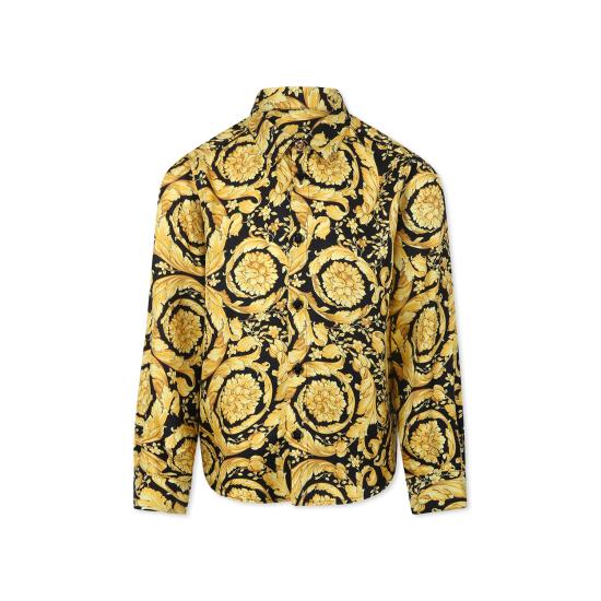 25SS [키즈] 베르사체 패턴 셔츠 1018405 1A11195 5B000 YELLOW