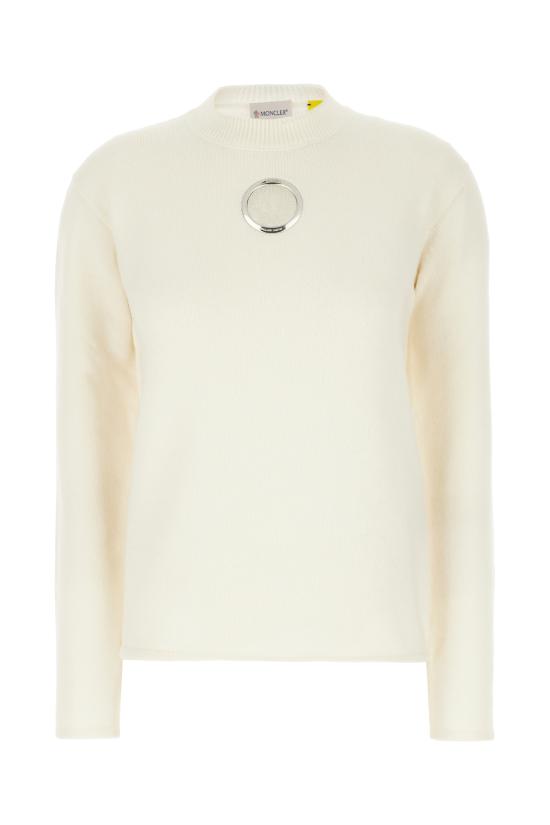 24FW 몽클레어 X 윌로우 스미스 아일렛 울 앤 캐시미어 스웨터 9C00001M4281 035 WHITE