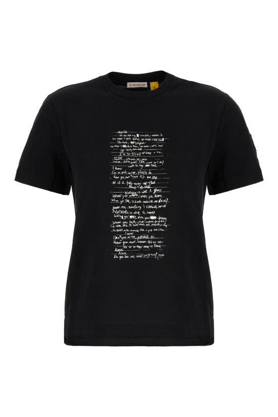 24FW 몽클레어 반팔 티셔츠 8C0000289AHD 999 BLACK
