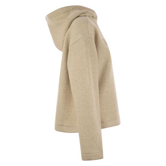 25SS 막스마라 GARY 가리 로고 자수 후드 티셔츠 2511921018600 SAND - MAX MARA