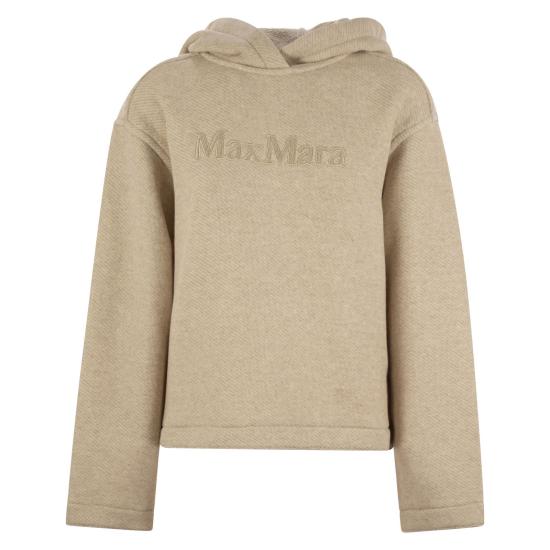 25SS 막스마라 GARY 가리 로고 자수 후드 티셔츠 2511921018600 SAND