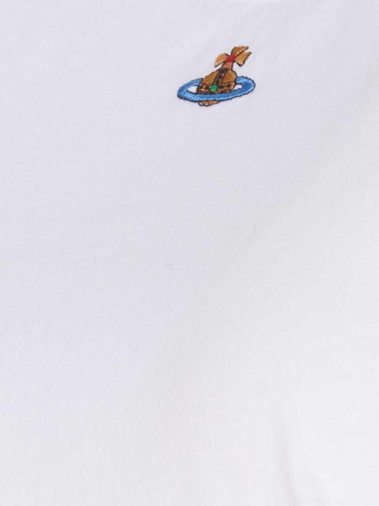  비비안웨스트우드 PERU 페루 ORB 반팔 티셔츠 3G010017J001MA401 White - VIVIENNE WESTWOOD