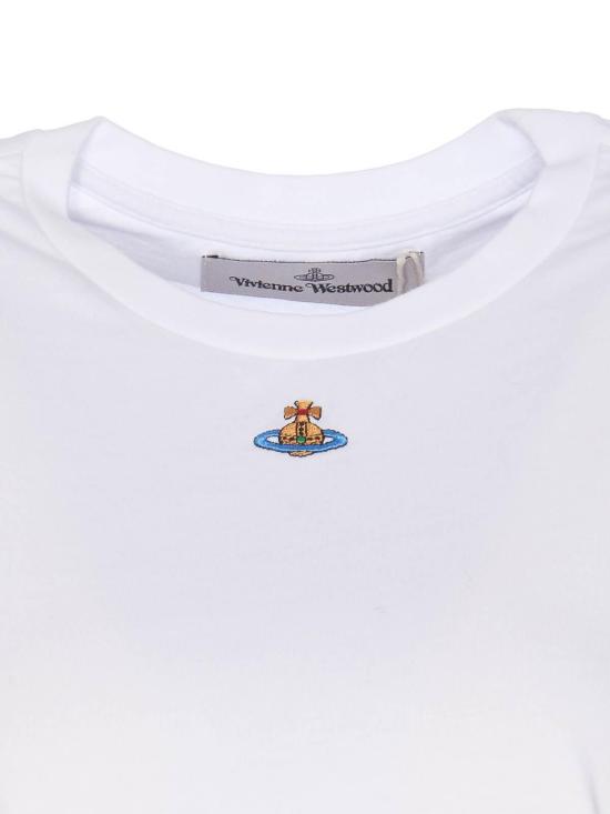  비비안웨스트우드 PERU 페루 ORB 반팔 티셔츠 3G010017J001MA401 White - VIVIENNE WESTWOOD