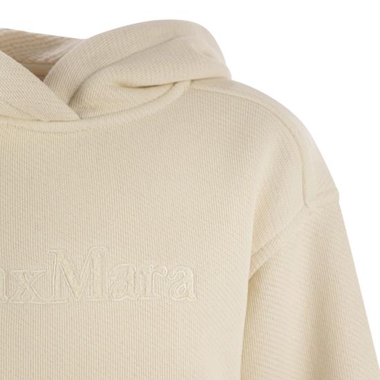 25SS 막스마라 GARY 가리 로고 자수 후드 티셔츠 2511921018600 CREAM - MAX MARA