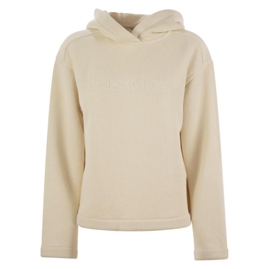 25SS 막스마라 GARY 가리 로고 자수 후드 티셔츠 2511921018600 CREAM