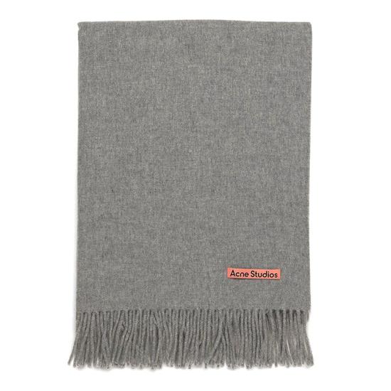 26FW 아크네 스튜디오 내로우 울 프린지 머플러 CA0218 990 GREY MELANGE DOM