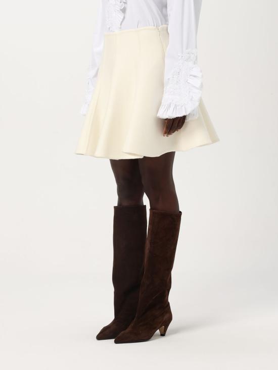 24FW 에르마노 설비노 숏 스커트 D4520301HNG 41107 White - ERMANNO SCERVINO
